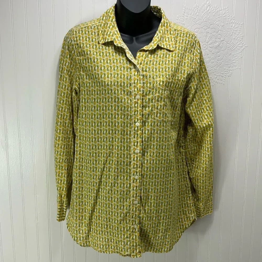 GOODTHREADS Long sleeve pineapple shirt